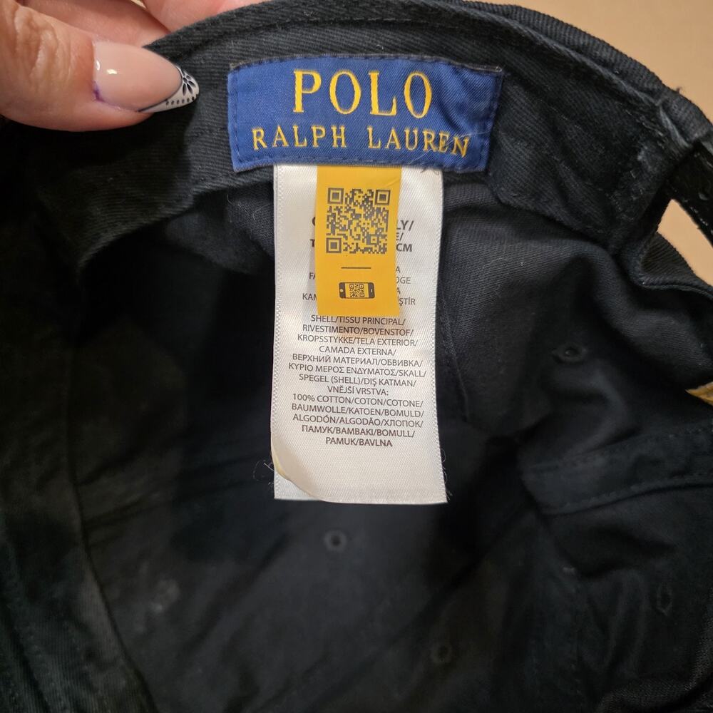 Polo Ralph Lauren Men's Lunar New Year Twill Ball Cap Gold Triple Pony Black Hat - Picture 9 of 12